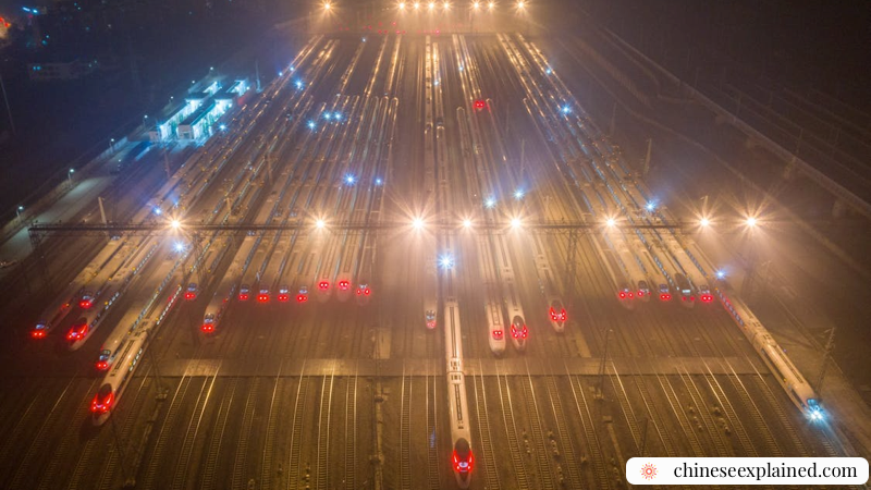 Nanjing high-speed rail station during China’s Spring Festival travel rush, when hundreds of millions travel between home and work.