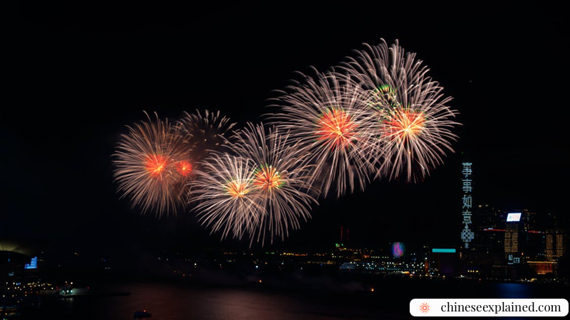 Fireworks and firecrackers were originally meant to drive away the monster Nian—today, they light up the festive night.