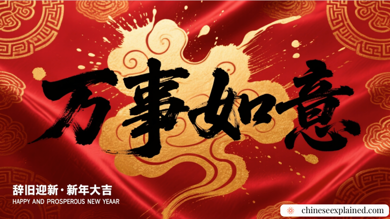 May everything go as you wish wàn shì rú yì